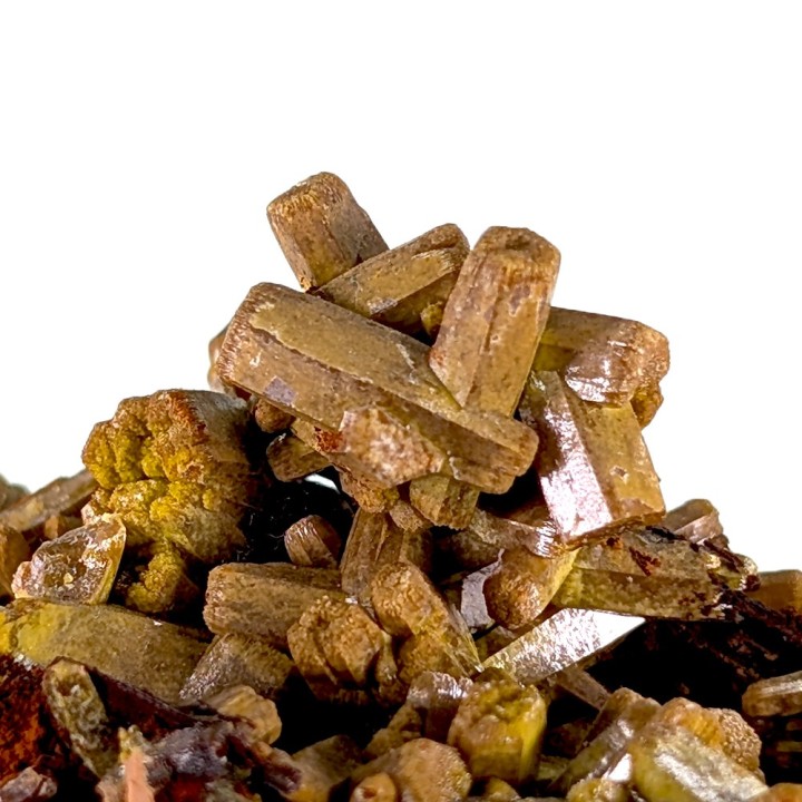 Pyromorphite, baryte, Les Farges, France, 36 grammes