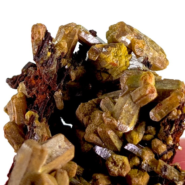 Pyromorphite, baryte, Les Farges, France, 36 grammes
