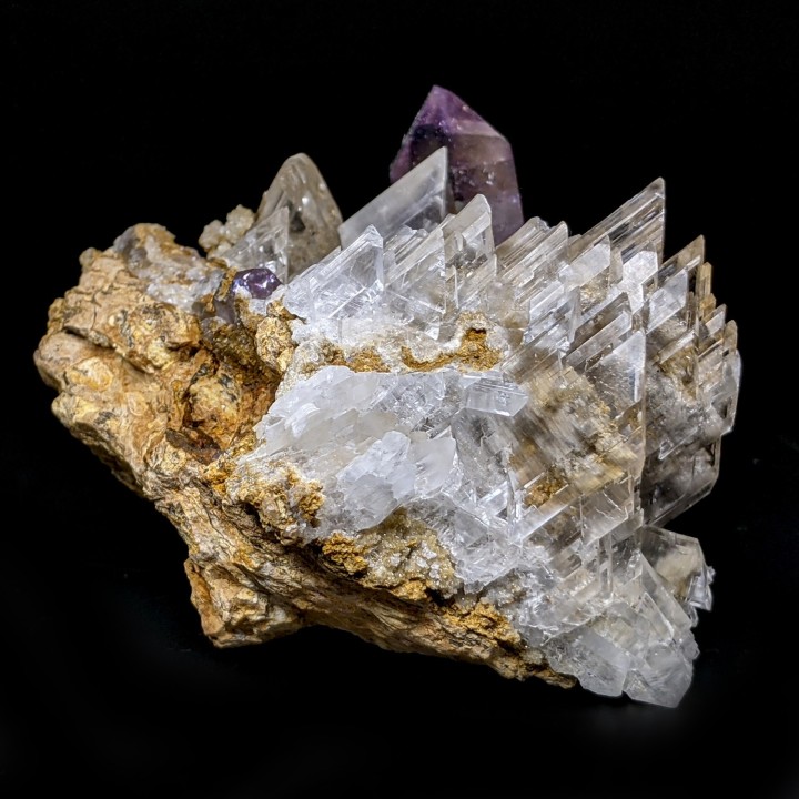 Amethyst, gypsum, Vera Cruz, Mexico, 8.7 cm