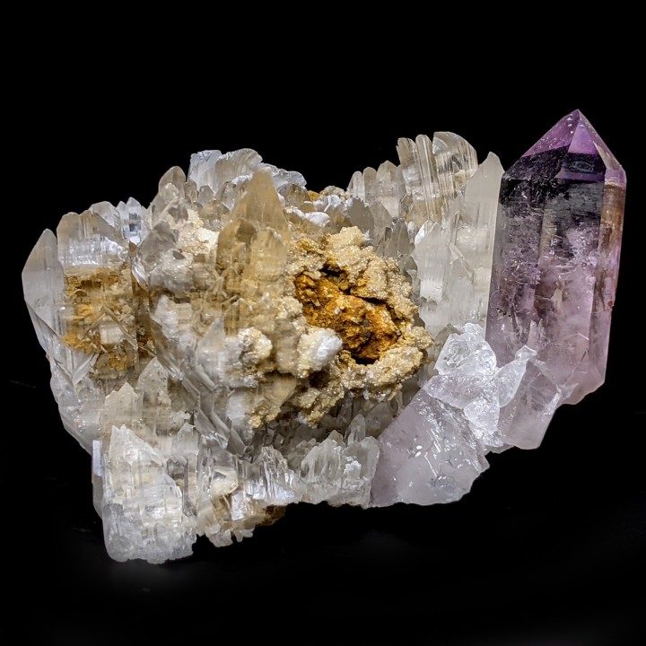 Amethyst, gypsum, Vera Cruz, Mexico, 8.7 cm